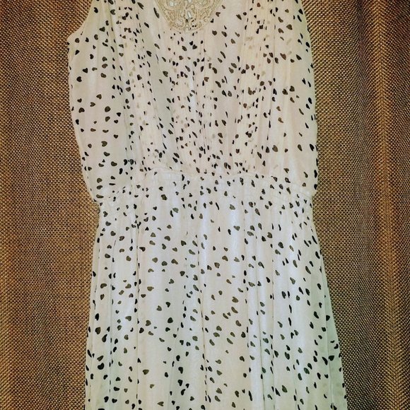 Buffalo David Bitton Pale Daisy Hearts Y2K Dress, Sz L - Picture 13 of 14